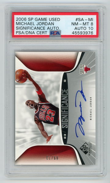 Michael Jordan Auto PSA 8 / 10 Auto