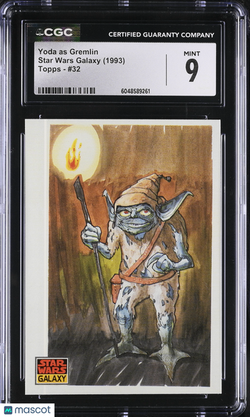 1993 Topps Star Wars Galaxy Yoda as Gremlin #32 CGC 9