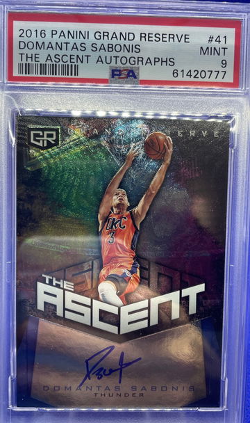 2016-17 Panini Grand Reserve The Ascent Domantas Sabonis /75 RC Auto PSA 9 Mint