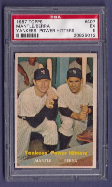 1957 Topps #407 Mantle/Berra PSA 5