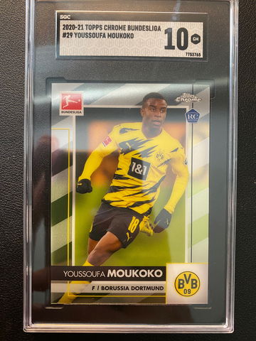 2020-21 Topps Chrome Bundesliga Youssoufa Moukoko RC SGC 10