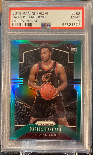 2019 panini Prizm Darius Garland green prizm PSA 9!