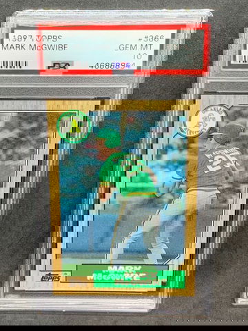 1987 Topps Mark McGwire #366 Oakland A’s Baseball Rookie RC PSA 10 Gem Mint