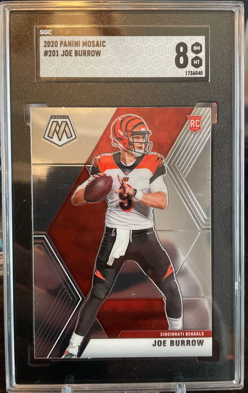 Joe Burrow 2020 Panini Prizm Mosaic SGC 8