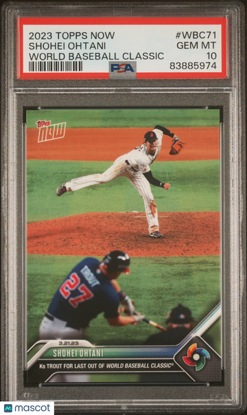 2023 Topps Now World Baseball Classic Shohei Ohtani #WBC71 PSA 10
