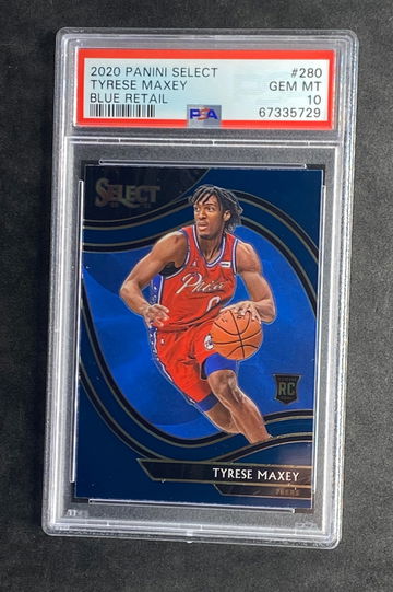 2020 Panini Select Tyrese Maxey Blue Retail PSA 10