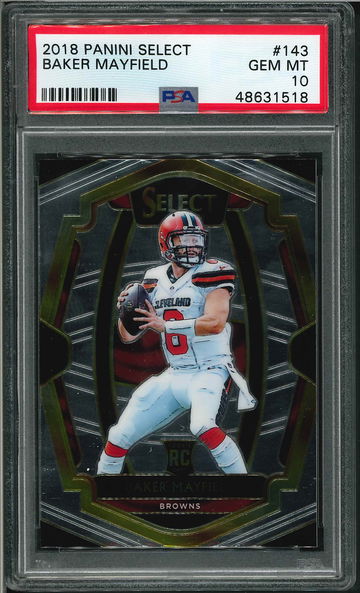 2018 Select Baker Mayfield Premier Level #143 PSA 10 Rookie RC