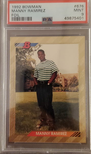 1992 Bowman Foil Manny Ramirez rc PSA 9