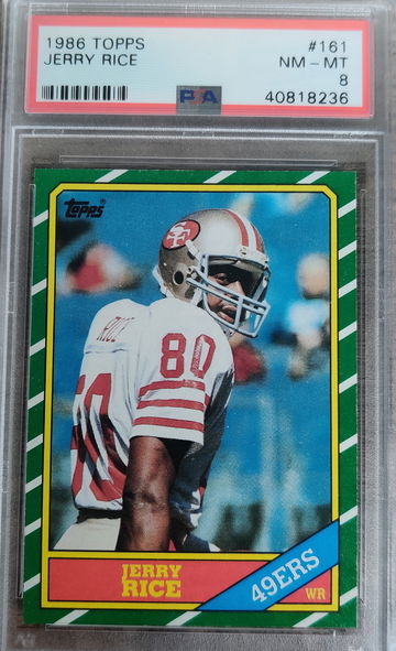 1986 Topps Jerry Rice PSA 8