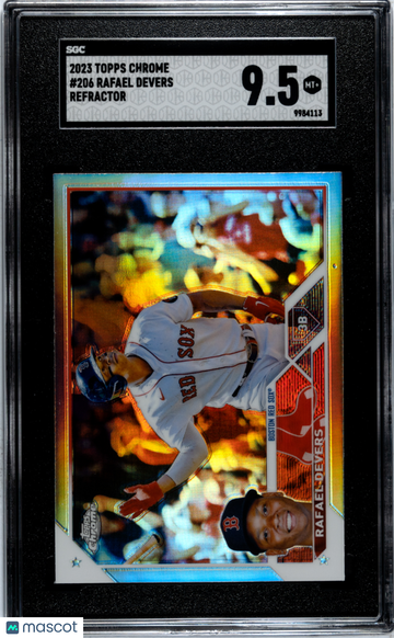 2023 Topps Chrome Rafael Devers #206 Refractor SGC 9.5