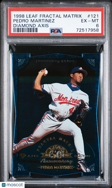 1998 Leaf Fractal Matrix Pedro Martinez #121 PSA 6