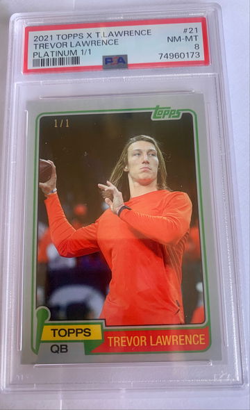 2021 topps X Trevor Lawrence platinum 1/1 