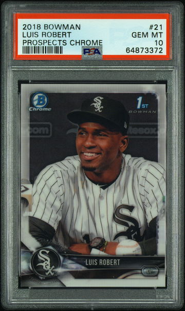 💎🔥 2018 Bowman Chrome Prospects #BCP21 LUIS ROBERT PSA 10 GEM MINT ⚾️👻 1ST 