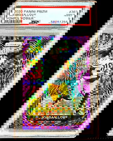 Jordan Love RC - 2020 Panini Prizm PURPLE POWER PRIZM Rookie /49 - PSA 9