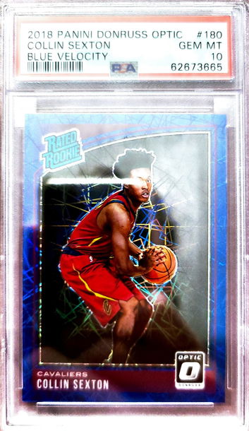 Collin Sexton 2018 Donruss Optic Blue Velocity Rookie PSA 10 Note: Ships from Canada 