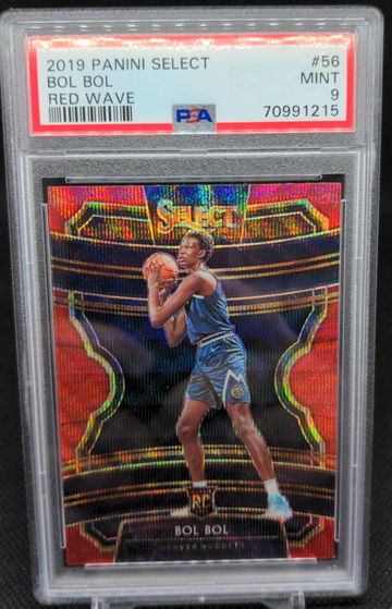 2019 Panini Select Red Wave Bol Bol Rookie #56 PSA 9