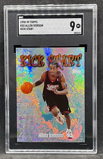 1998-99 Topps Kick Start Insert Allen Iverson SGC 9