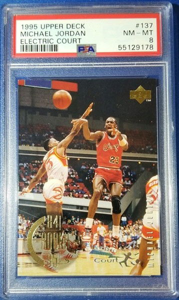 1995 Upper Deck Michael Jordan Electric Court #137 PSA 8 Bulls
