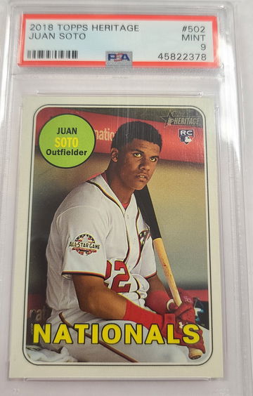 Juan Soto 2019 Topps Heritage PSA 9