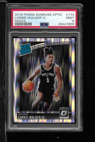 2018 DONRUSS OPTIC LONNIE WALKER IV SHOCK PSA 9