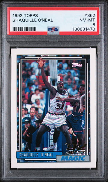 1992 Topps Shaquille O'Neal #362 PSA 8