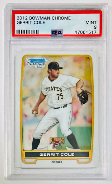 Gerrit Cole 2012 1st Bowman Chrome Rookie Card RC PSA 9 MINT Pirates / NY Yankees