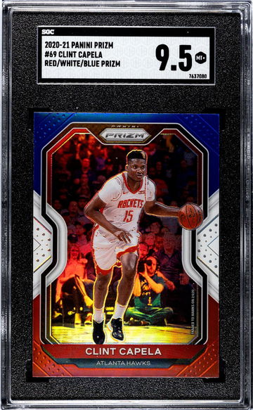 2020-21 Panini Prizm Red/White/Blue Clint Capela #69 SGC 9.5