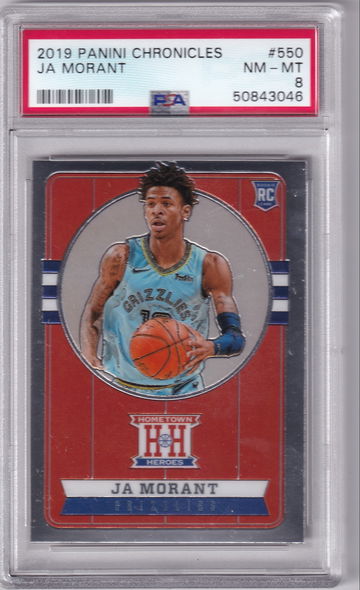 2019 Panini Chronicles Ja Morant Hometown Heroes PSA 8