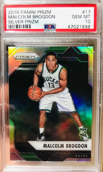 Malcolm Brogdon Silver Prizm #17 PSA 10