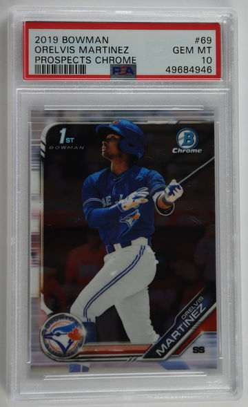 2019 Bowman Orelvis Martinez Chrome PSA 10 #69