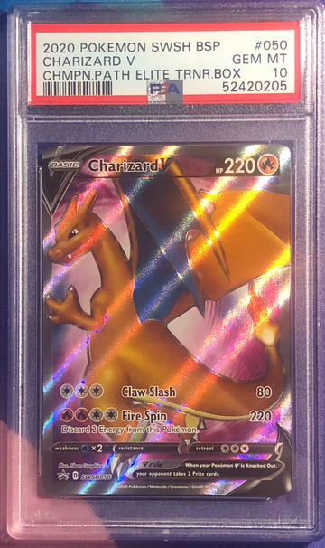 2020 Pokemon Charizard SWSH050 Champions Path PSA 10 GEM MINT