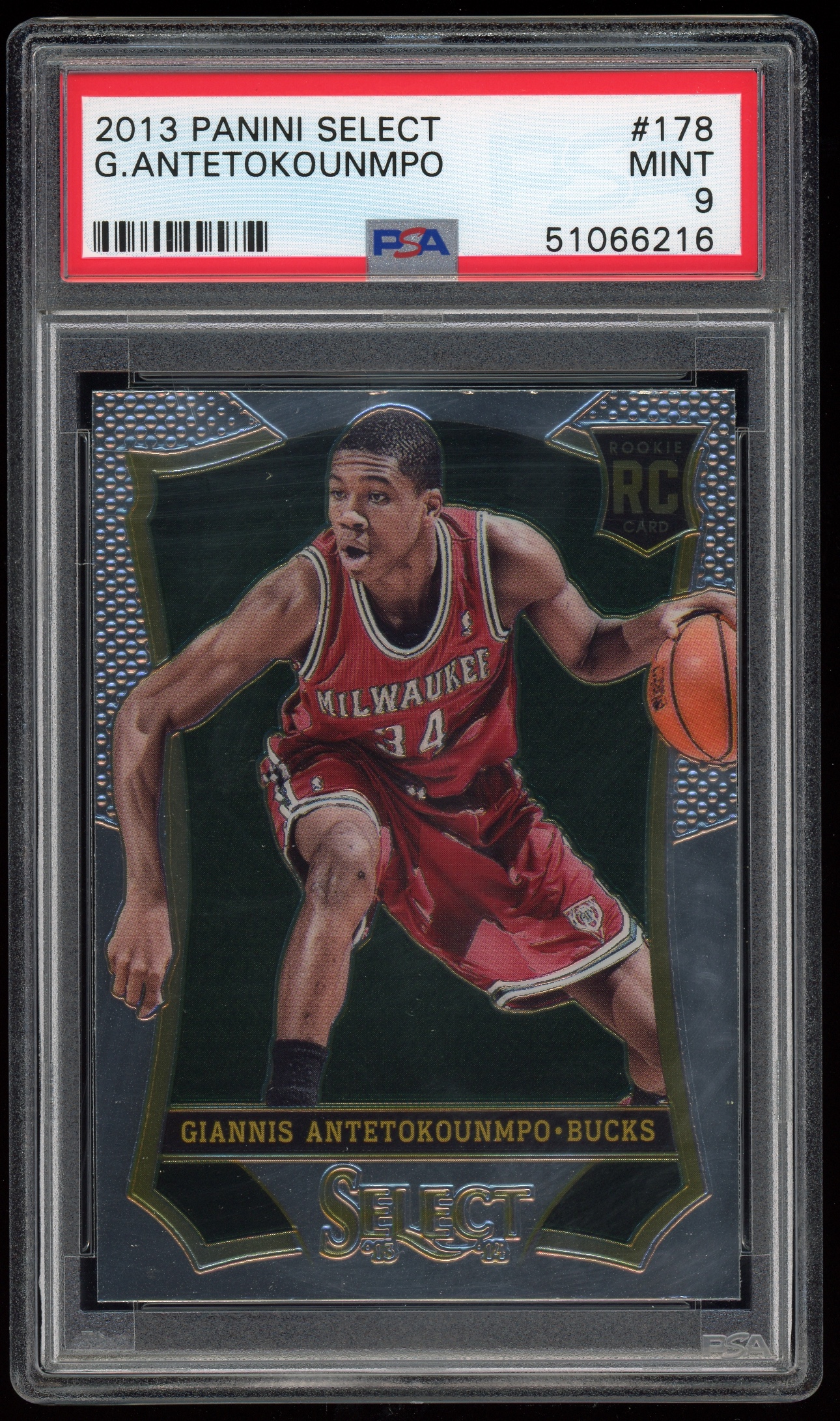 2013 Panini Select Giannis Antetokounmpo PSA 9
