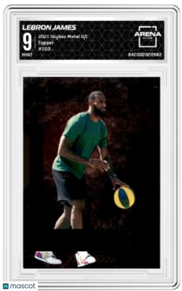 2021 Skybox Metal Universe Champions LeBron James #100 Copper Arena Club 9