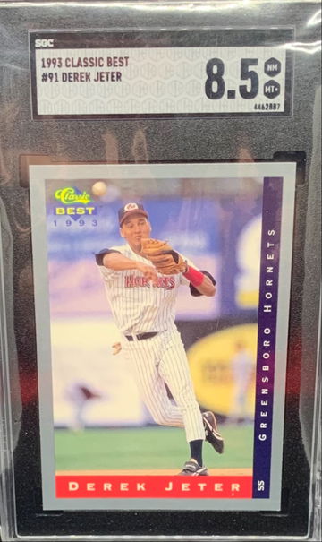 1993 CLASSIC BEST DEREK JETER ROOKIE CARD RC SGC 8.5