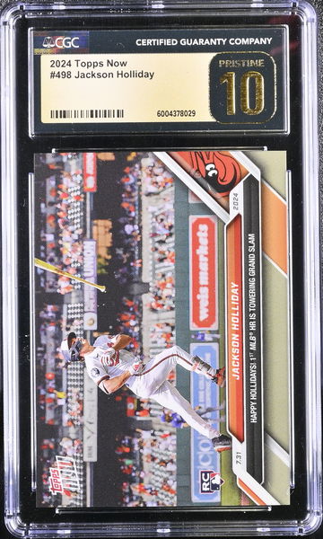 2024 TOPPS JACKSON HOLLIDAY #498 Rookie Gold Label Pristine CGC 10