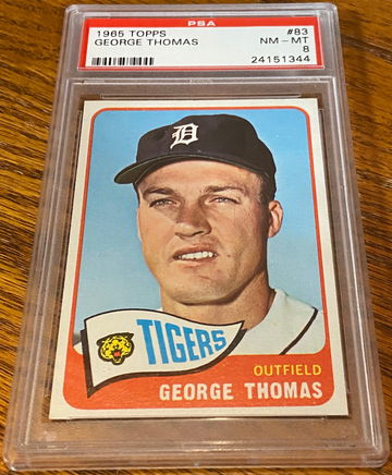 1965 George Thomas Detroit Tigers PSA 8