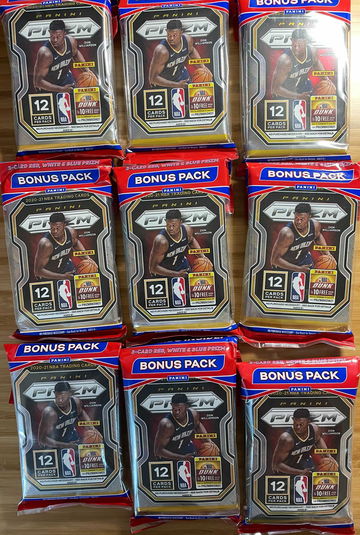 2020-21 Panini Prizm Basketball Cello Pack lot of 9