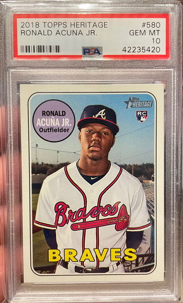2018 Topps Heritage #580 Ronald Acuna Jr. 