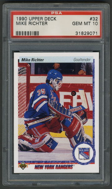 1990 Upper Deck #32 Mike Richter RC PSA 10