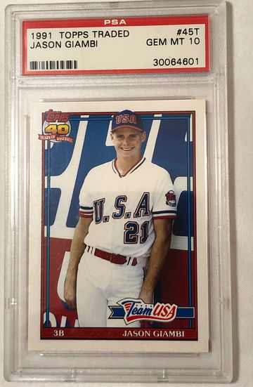 1991 TOPPS TRADED JASON GIAMBI #45T GEM MT 10