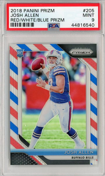 Josh Allen Prizm Rookie Red/White/Blue PSA 9