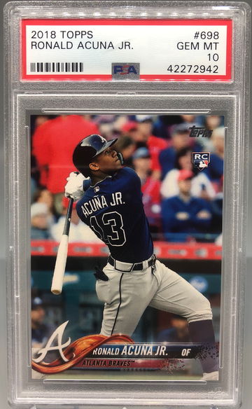 Ronald Acuna Jr. 2018 Topps #698 Bat Down