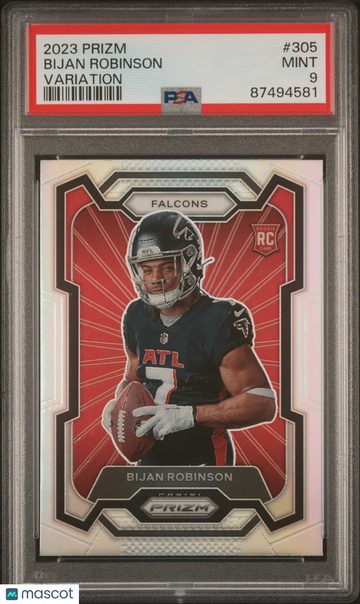2023 Panini Prizm Bijan Robinson #305 PSA 9 Silver Variation Rookie RC