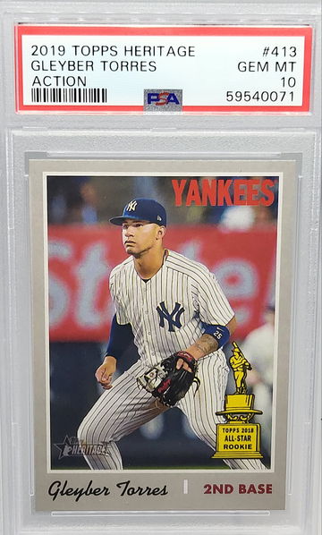 2019 Topps Heritage #413 Gleyber Torres Action Variation  PSA 10