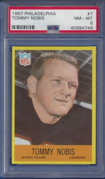 1967 Philadelphia #7 Tommy Nobis RC PSA 8 (BillsGridironGreats)