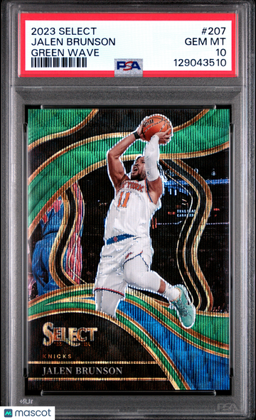 2023 Panini Select Jalen Brunson #207 Green Wave PSA 10