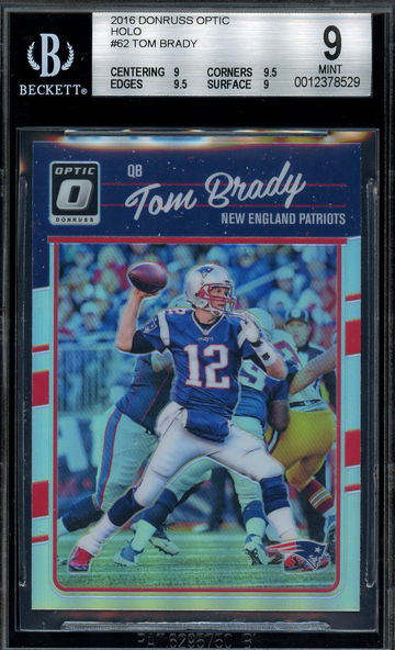 2016 Optic Holo Tom Brady BGS 9 Mint