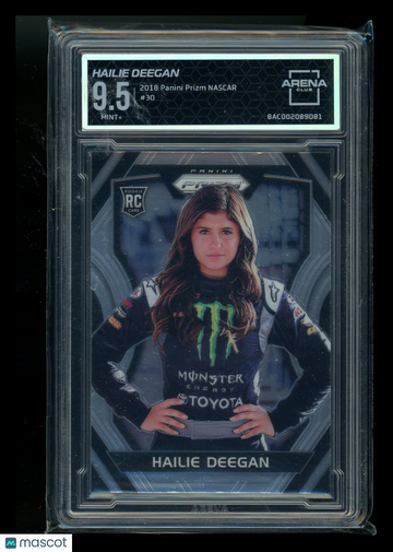 2018 Panini Prizm NASCAR Hailie Deegan #30 RC Arena Club 9.5