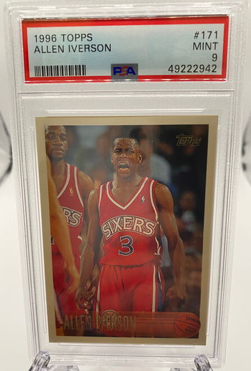 1996 Topps Allen Iverson ROOKIE #171 PSA 9 MINT