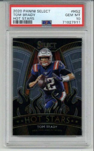 2020 PANINI SELECT HOT STARS #HS2 TOM BRADY NEW ENGLAND PATRIOTS PSA 10 LOW POP
